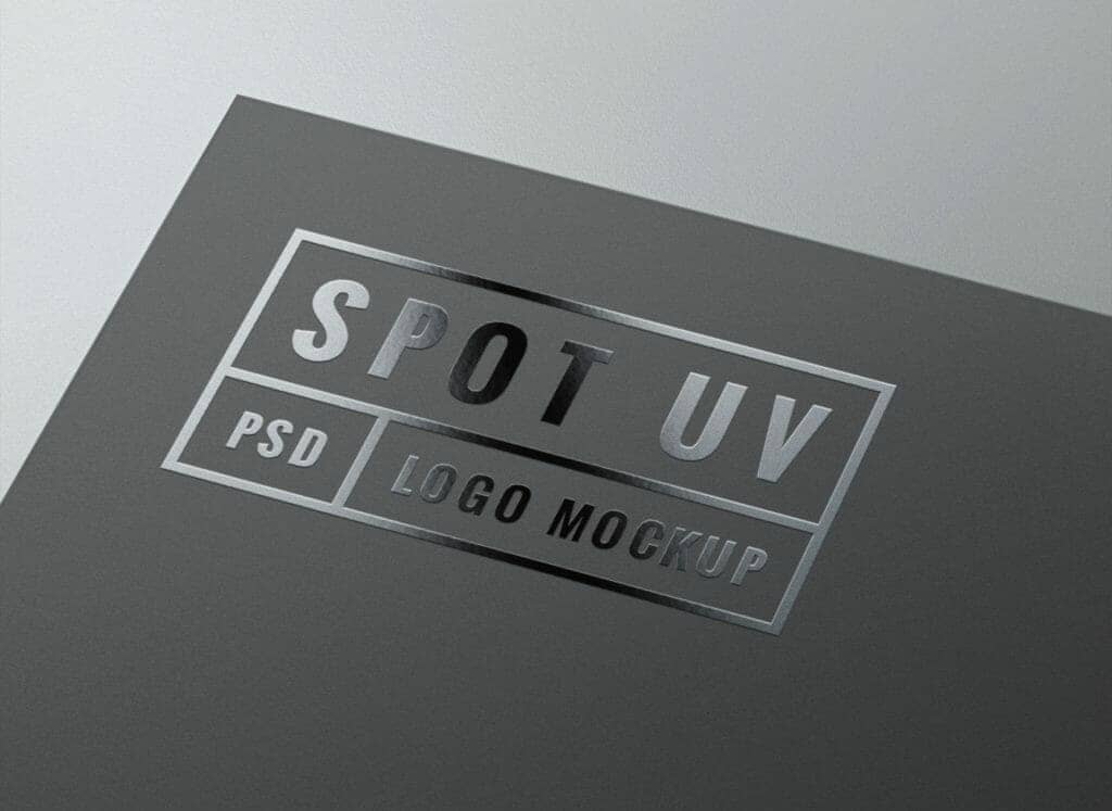 Glossy Spot UV Logo Mockup