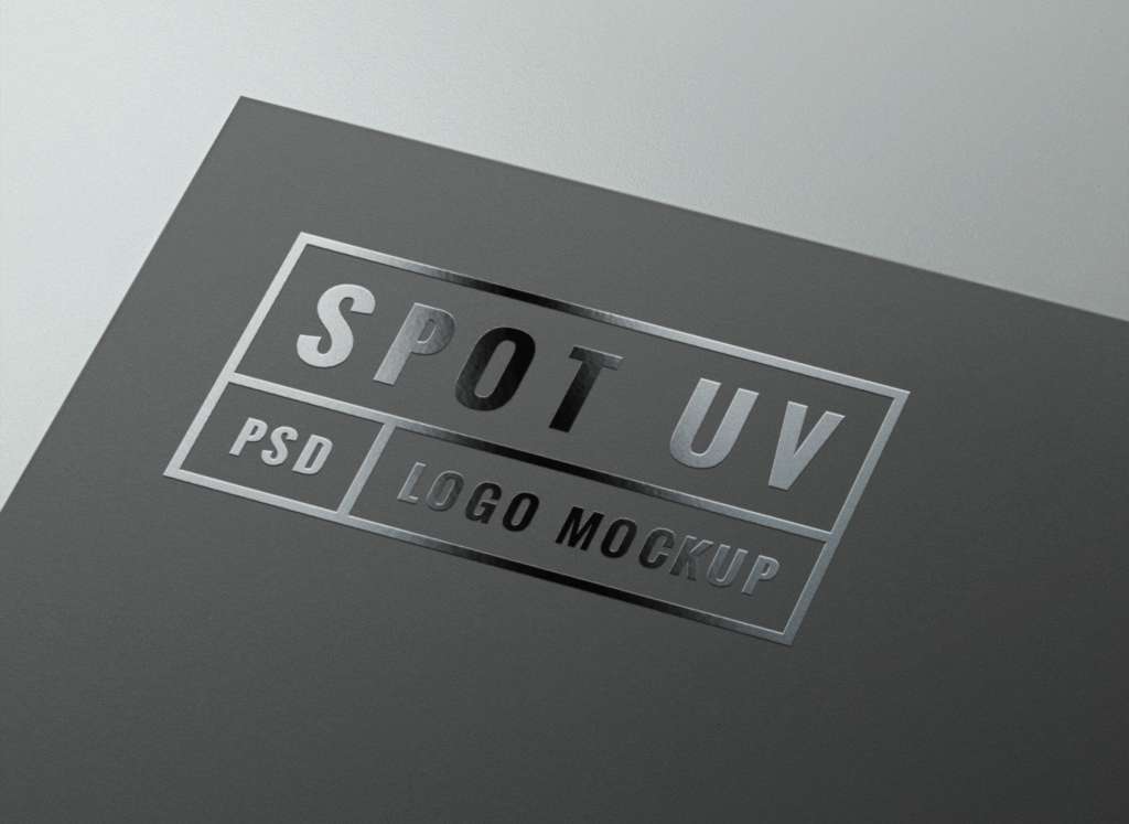 Glossy Spot UV Logo Mockup