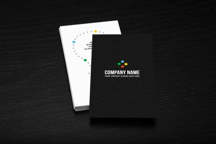 3 Dark-Background Business Card Mockups