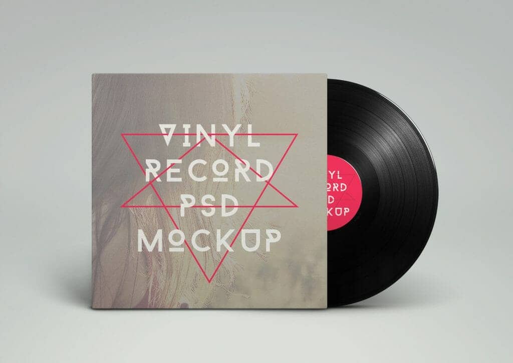 Artistic Vinyl Record Mockup