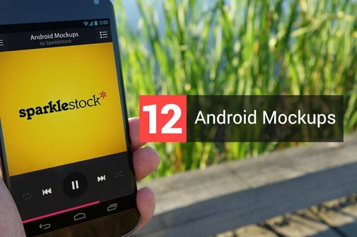 3 Handheld Google Android Phone Mockups