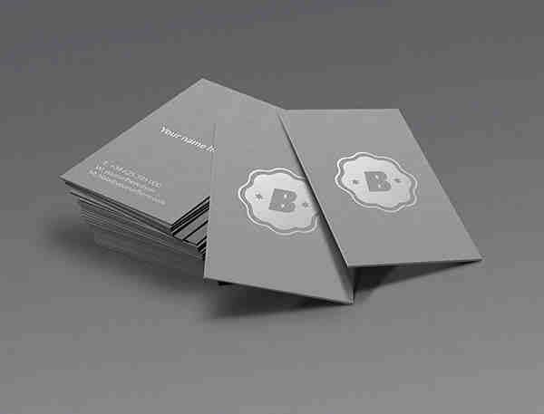 Elegant Silver Business Card Mockup