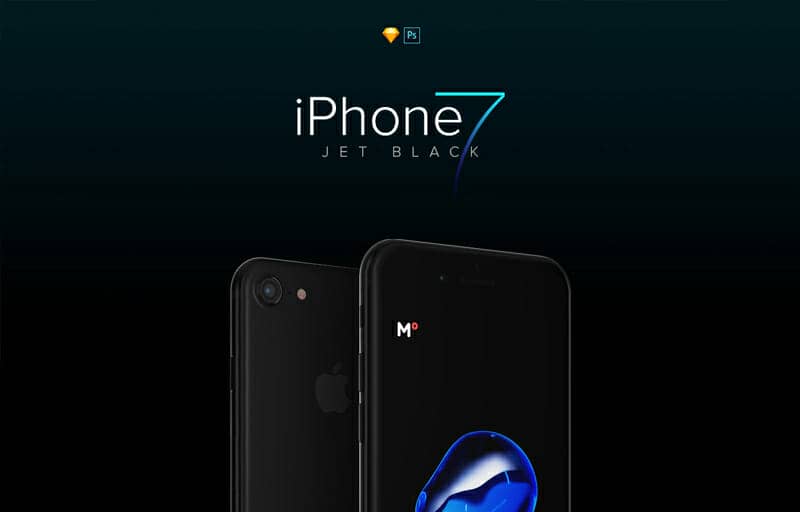 IPHONEiPhone 7 Jet Black Mockup